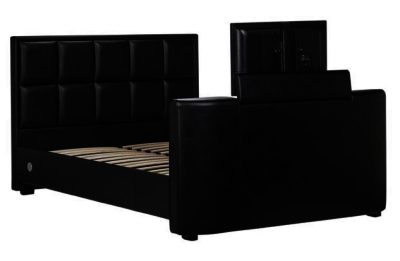 Hygena Costello Kingsize TV Bed - Black